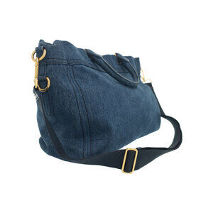 Prada Blue denim bag Bag tote Denim Calf Navy City